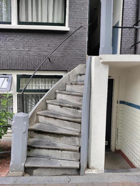 Exterior staircase of Hotel de Munck Amsterdam